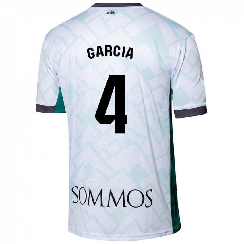 Kinderen Nacho García #4 Wit Groen Uitshirt Uittenue 2024/25 T-Shirt België