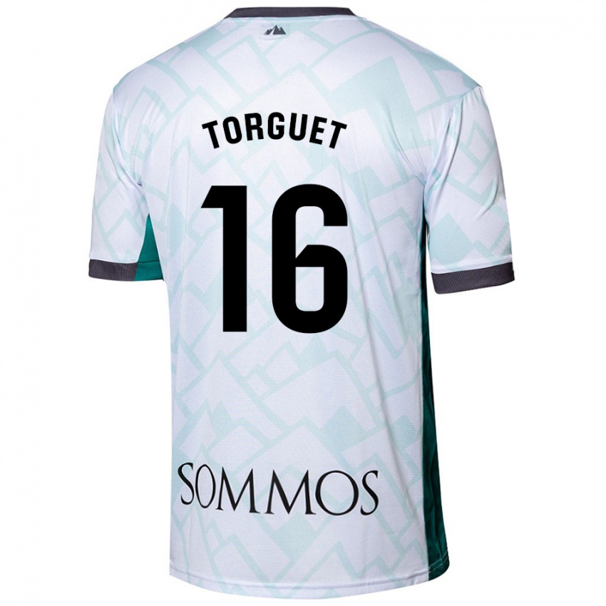 Kinderen Miguel Torguet #16 Wit Groen Uitshirt Uittenue 2024/25 T-Shirt België