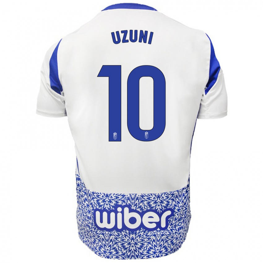 Kinderen Myrto Uzuni #10 Wit Blauw Uitshirt Uittenue 2024/25 T-Shirt België