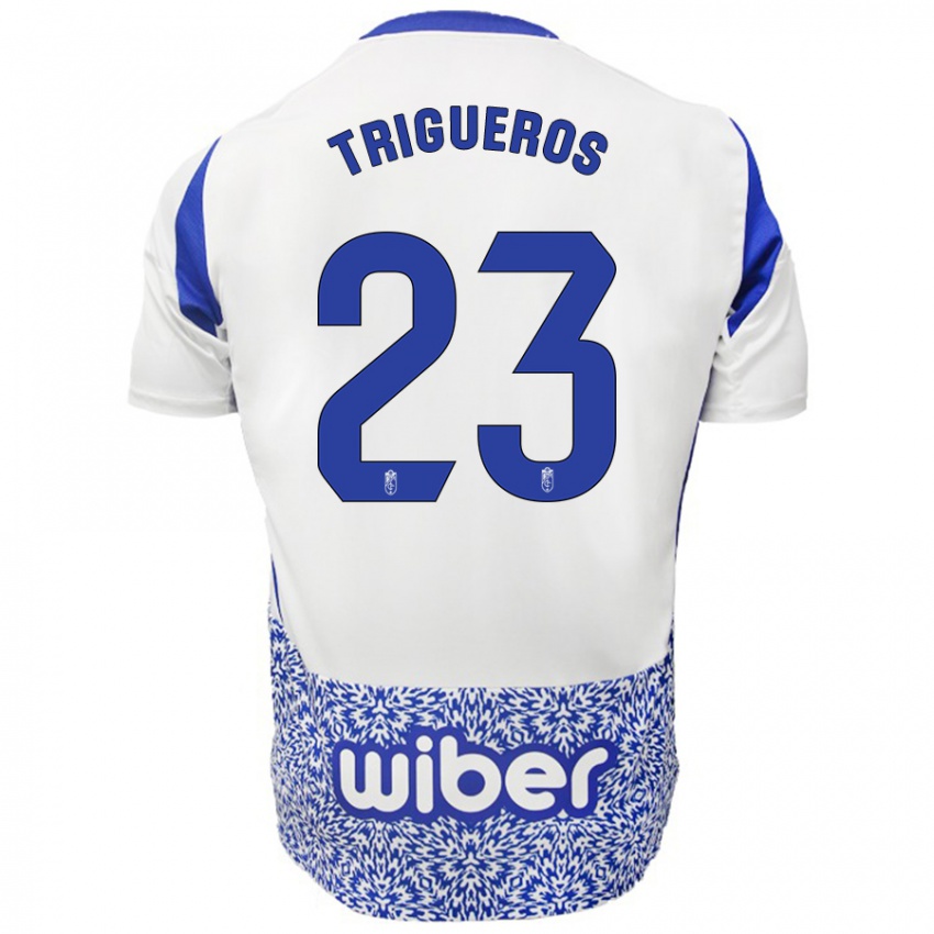 Kinderen Manu Trigueros #23 Wit Blauw Uitshirt Uittenue 2024/25 T-Shirt België