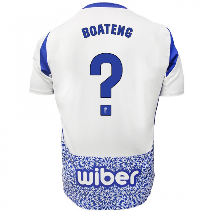 Kinderen Robin Boateng #0 Wit Blauw Uitshirt Uittenue 2024/25 T-Shirt België