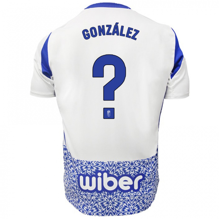 Kinderen Pablo González #0 Wit Blauw Uitshirt Uittenue 2024/25 T-Shirt België