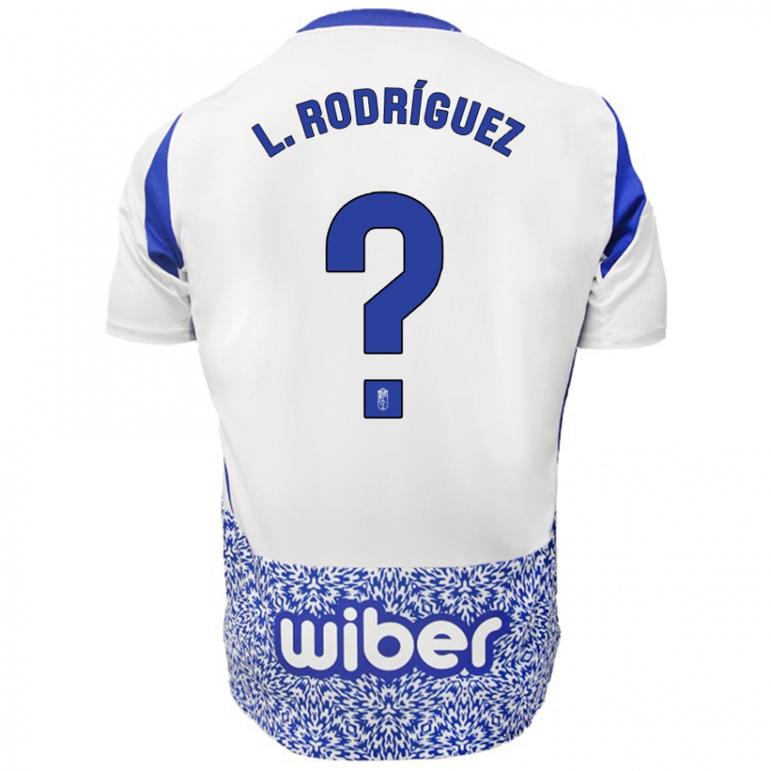 Kinderen Iker López Rodríguez #0 Wit Blauw Uitshirt Uittenue 2024/25 T-Shirt België