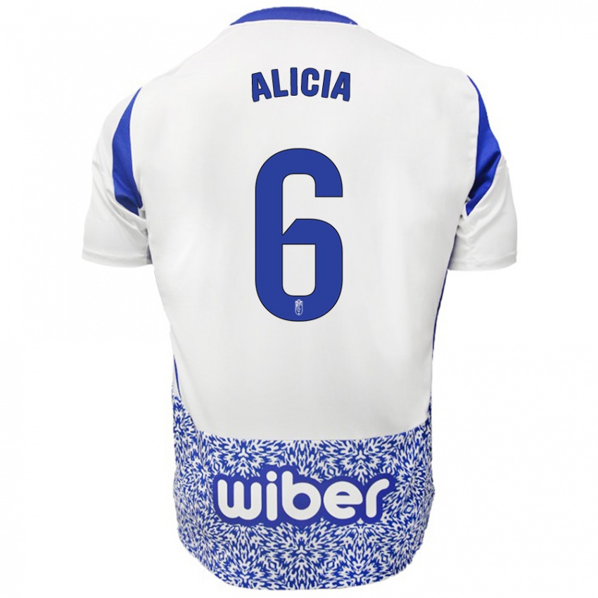 Kinderen Alicia #6 Wit Blauw Uitshirt Uittenue 2024/25 T-Shirt België