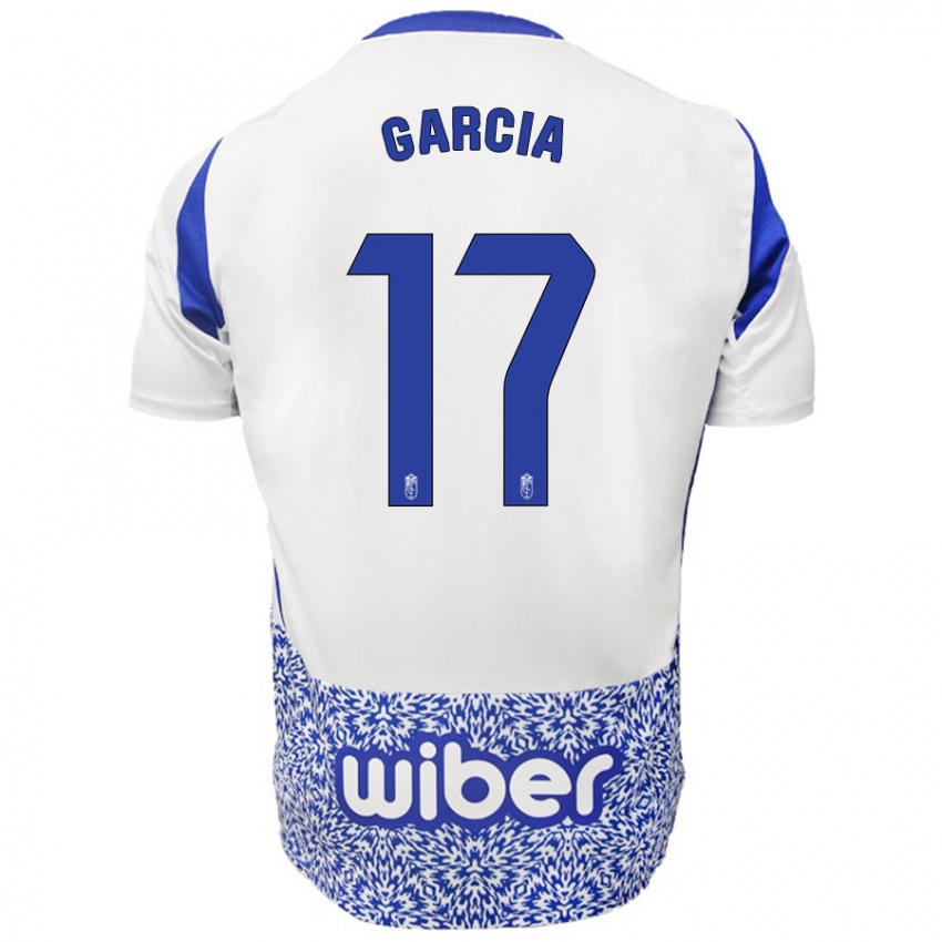 Kinder Naima García #17 Weiß Blau Auswärtstrikot Trikot 2024/25 T-Shirt Belgien