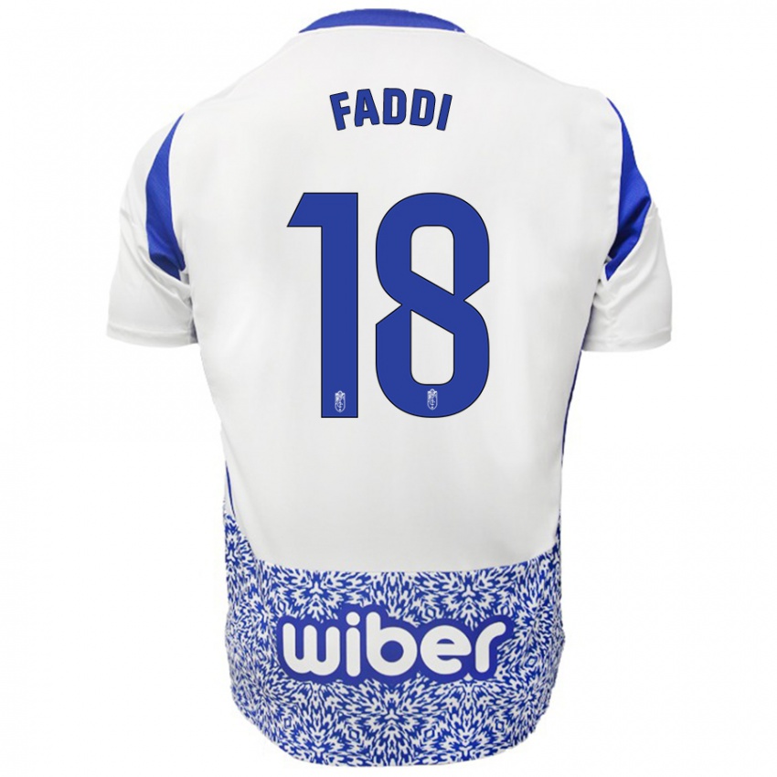 Kinder Inés Faddi #18 Weiß Blau Auswärtstrikot Trikot 2024/25 T-Shirt Belgien