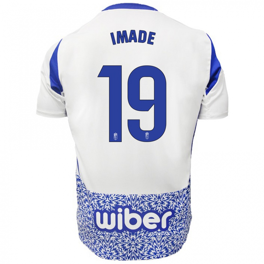 Kinder Edna Imade #19 Weiß Blau Auswärtstrikot Trikot 2024/25 T-Shirt Belgien