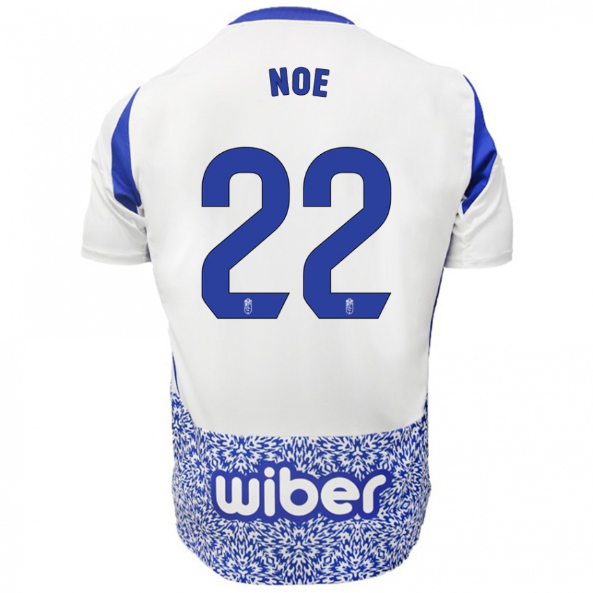 Kinderen Noe #22 Wit Blauw Uitshirt Uittenue 2024/25 T-Shirt België