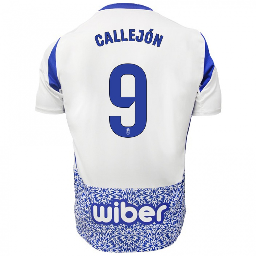 Kinderen José Callejón #9 Wit Blauw Uitshirt Uittenue 2024/25 T-Shirt België