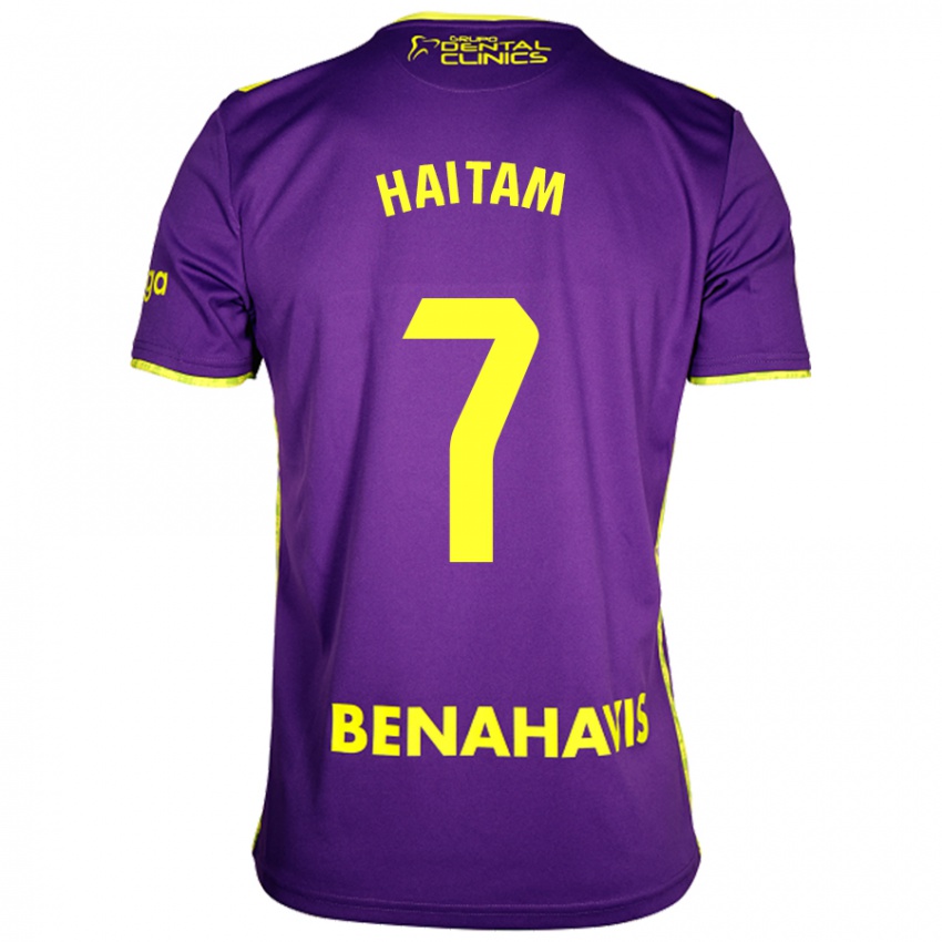 Kinderen Haitam Abaida #7 Paars Geel Uitshirt Uittenue 2024/25 T-Shirt België