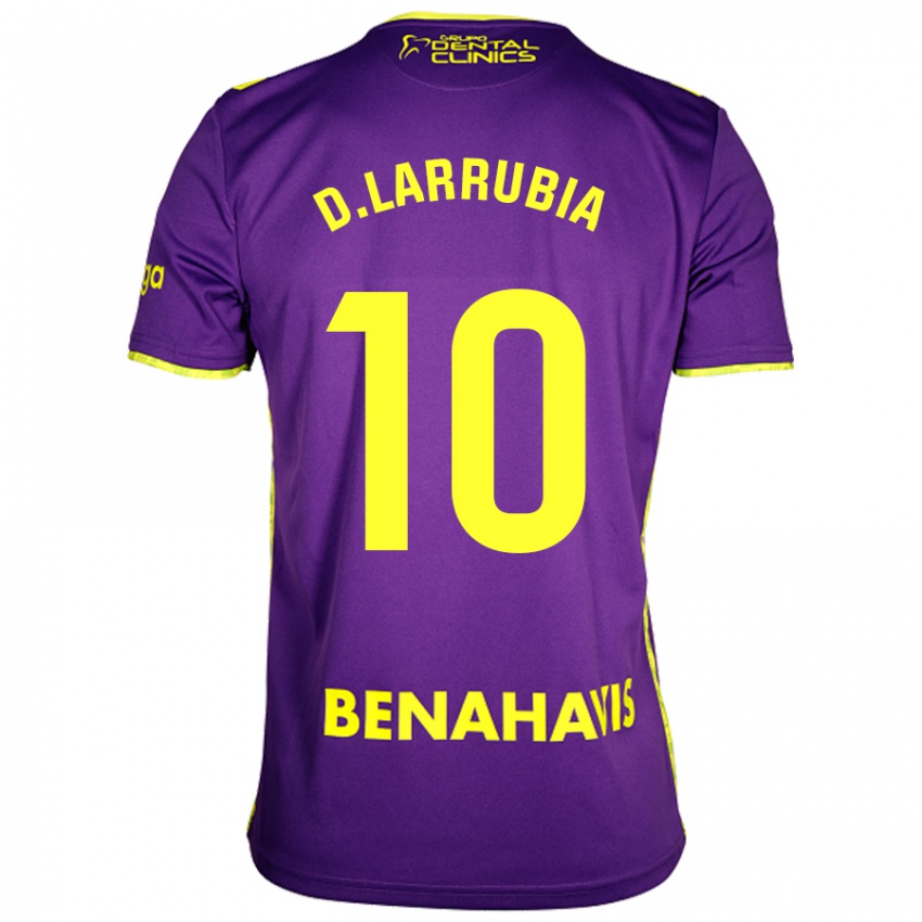 Kinderen David Larrubia #10 Paars Geel Uitshirt Uittenue 2024/25 T-Shirt België