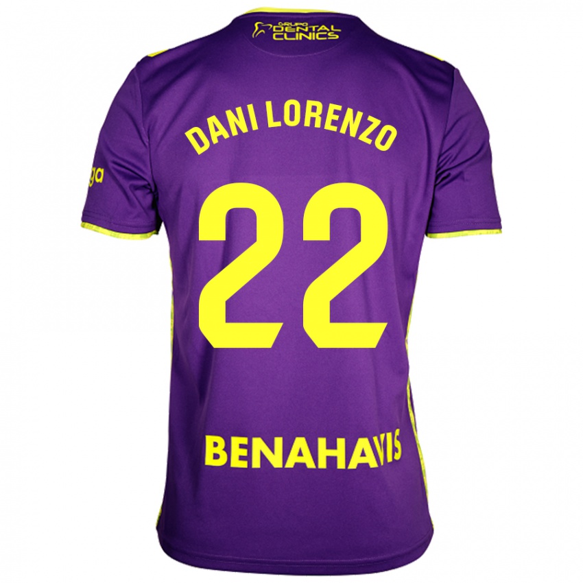 Kinderen Dani Lorenzo #22 Paars Geel Uitshirt Uittenue 2024/25 T-Shirt België