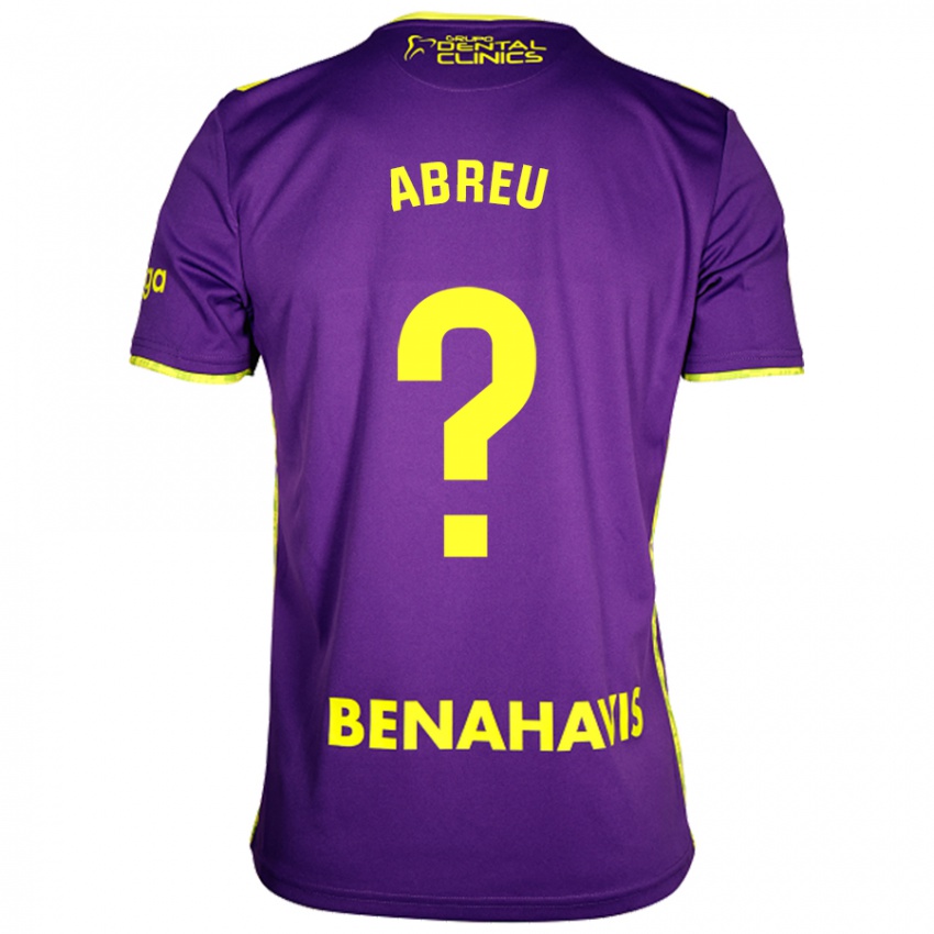 Kinderen Marco Abreu #0 Paars Geel Uitshirt Uittenue 2024/25 T-Shirt België