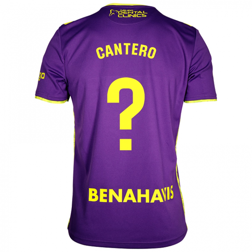 Kinderen José Cantero #0 Paars Geel Uitshirt Uittenue 2024/25 T-Shirt België