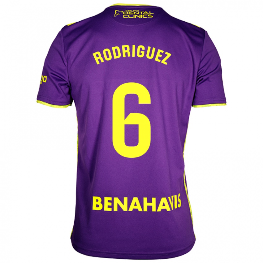 Kinder Rafa Rodríguez #6 Lila Gelb Auswärtstrikot Trikot 2024/25 T-Shirt Belgien