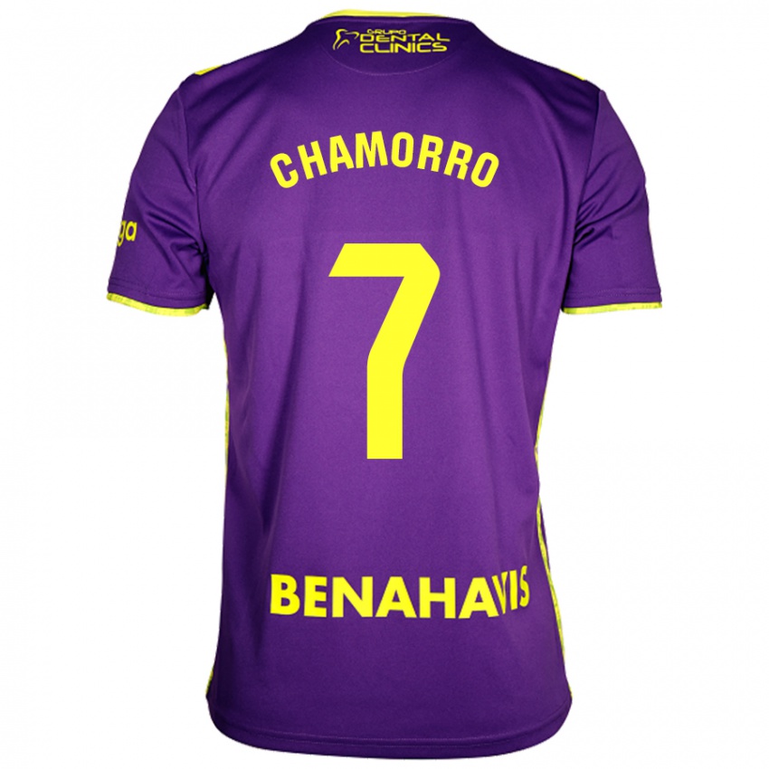 Kinderen Alexis Chamorro #7 Paars Geel Uitshirt Uittenue 2024/25 T-Shirt België