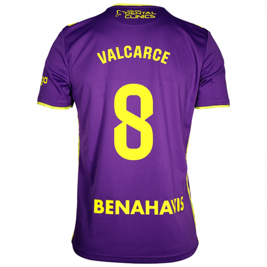 Kinder Alejandro Valcarce #8 Lila Gelb Auswärtstrikot Trikot 2024/25 T-Shirt Belgien