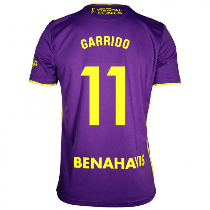 Kinderen Rafael Garrido #11 Paars Geel Uitshirt Uittenue 2024/25 T-Shirt België