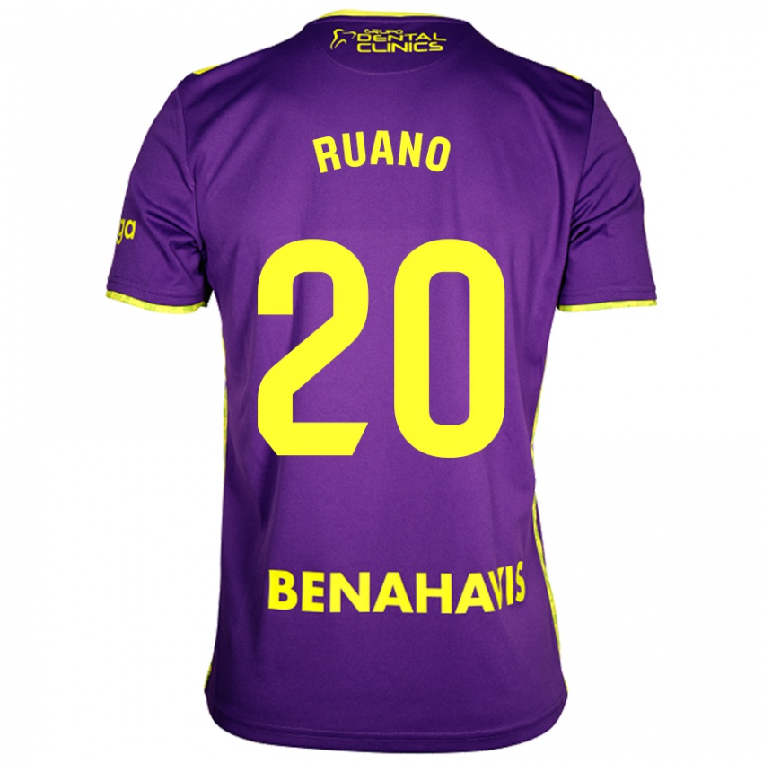 Kinderen Celia Ruano #20 Paars Geel Uitshirt Uittenue 2024/25 T-Shirt België