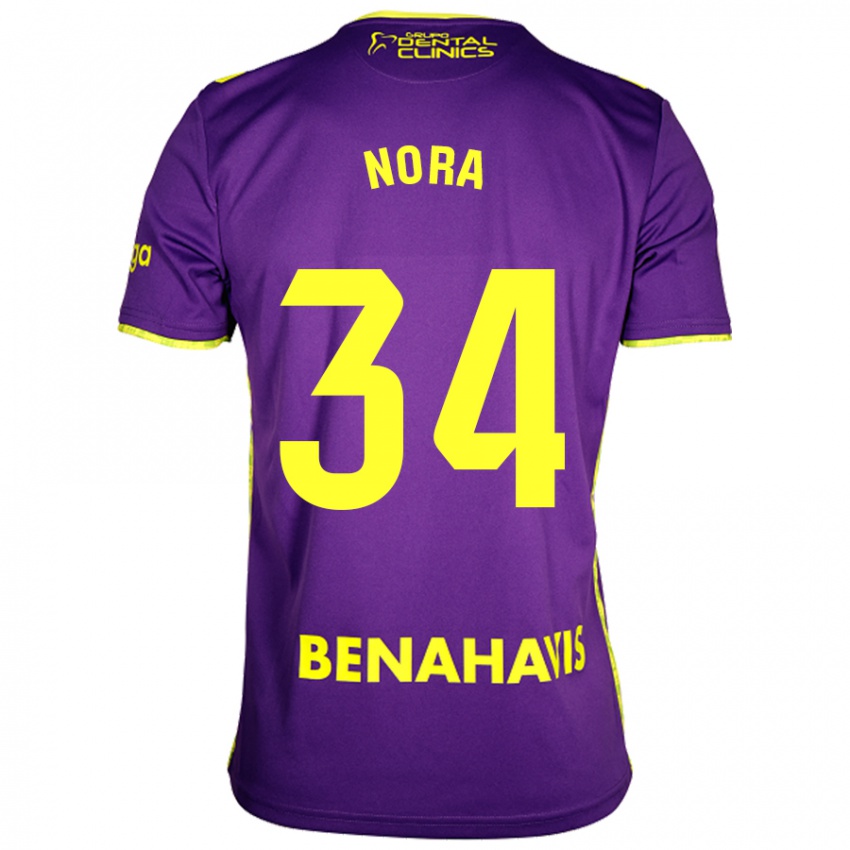 Kinderen Nora #34 Paars Geel Uitshirt Uittenue 2024/25 T-Shirt België