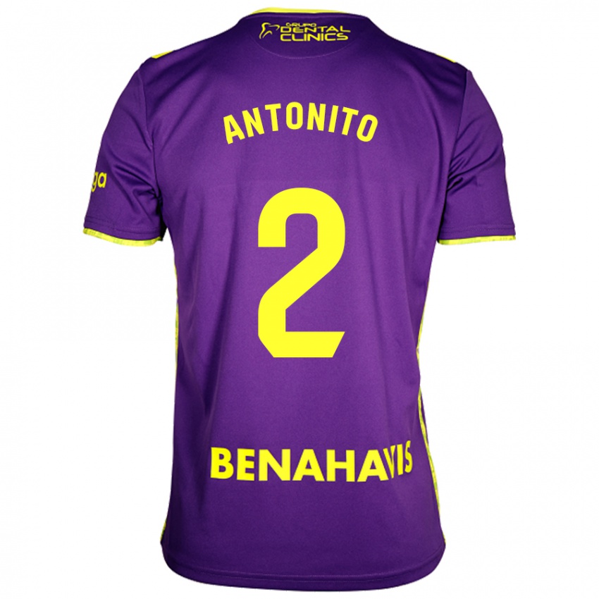 Kinderen Antoñito #2 Paars Geel Uitshirt Uittenue 2024/25 T-Shirt België