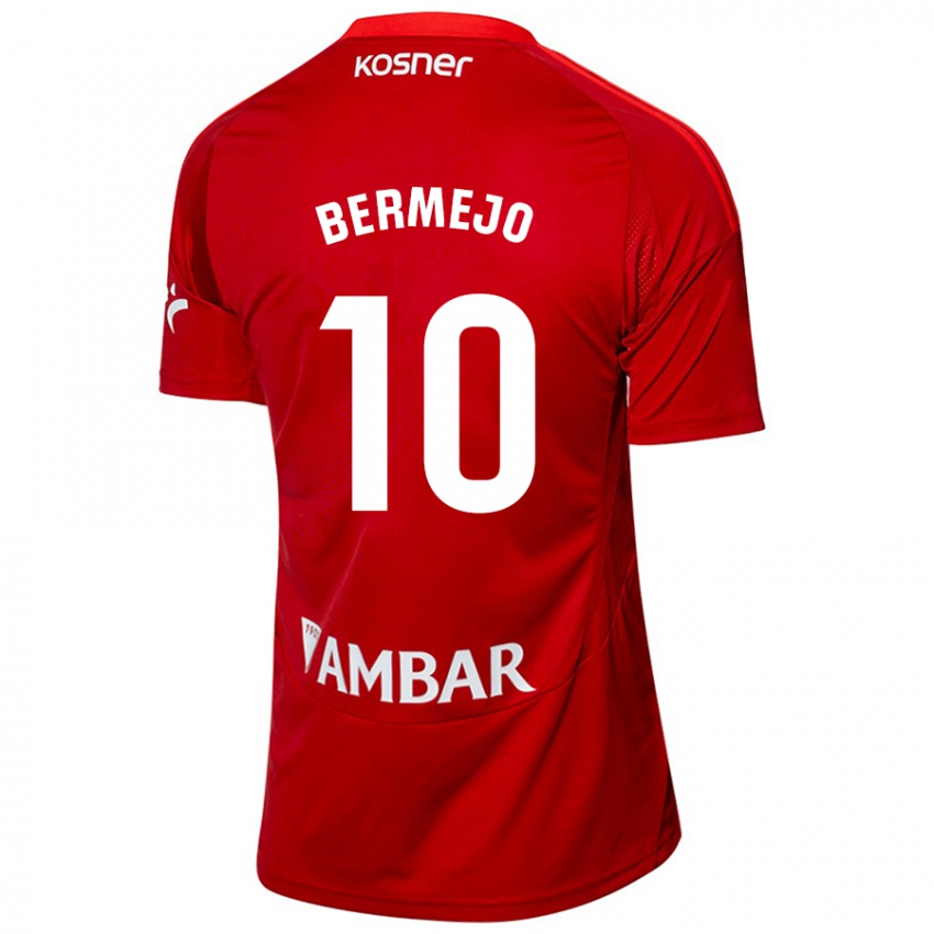 Kinderen Sergio Bermejo #10 Wit Blauw Uitshirt Uittenue 2024/25 T-Shirt België