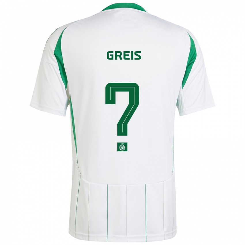 Kinderen Nitai Greis #0 Witgroen Uitshirt Uittenue 2024/25 T-Shirt België