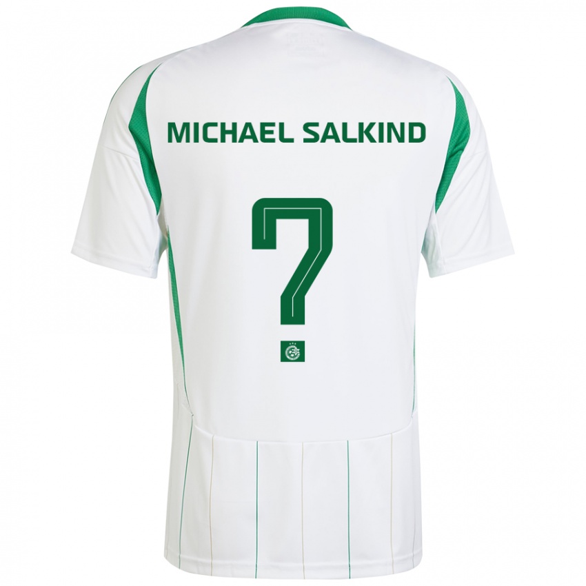 Kinderen Liav Michael Salkind #0 Witgroen Uitshirt Uittenue 2024/25 T-Shirt België