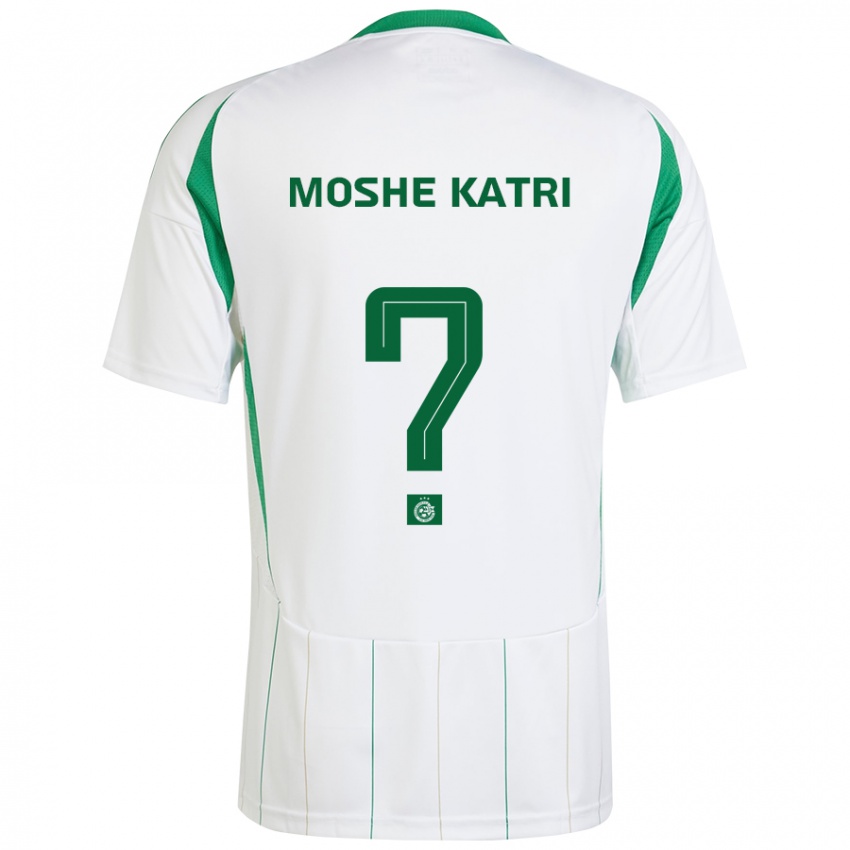 Enfant Maillot Roy Moshe Katri #0 Blanc Vert Tenues Extérieur 2024/25 T-Shirt Belgique