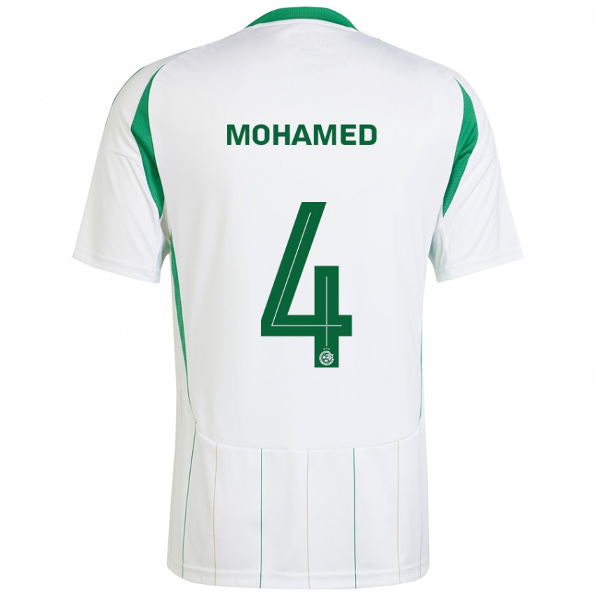 Kinderen Ali Mohamed #4 Witgroen Uitshirt Uittenue 2024/25 T-Shirt België