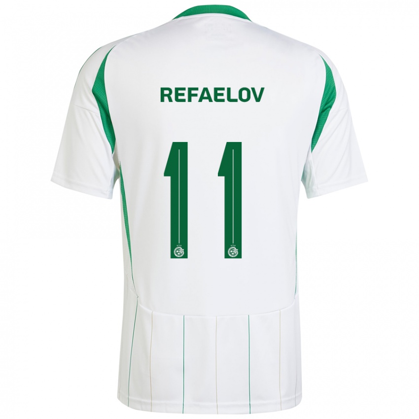 Kinderen Lior Refaelov #11 Witgroen Uitshirt Uittenue 2024/25 T-Shirt België