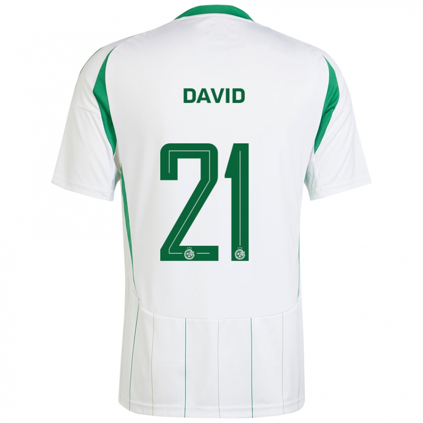 Kinderen Dean David #21 Witgroen Uitshirt Uittenue 2024/25 T-Shirt België