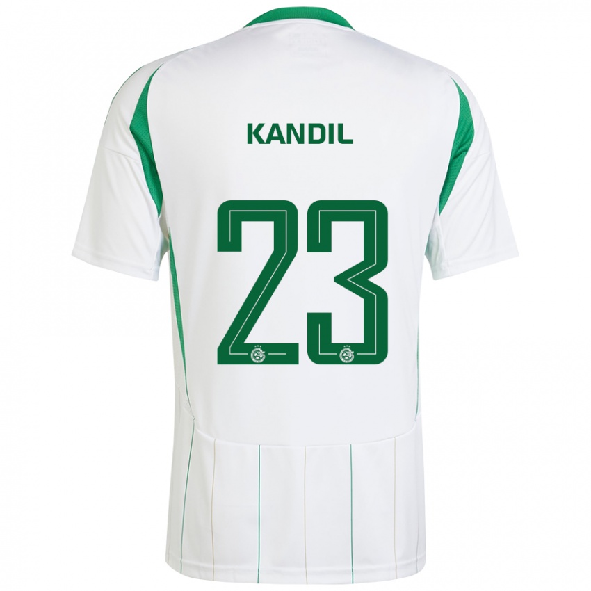 Kinderen Maor Kandil #23 Witgroen Uitshirt Uittenue 2024/25 T-Shirt België