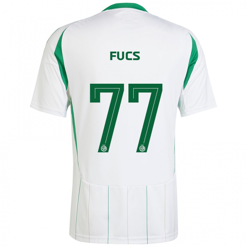 Kinderen Roee Fucs #77 Witgroen Uitshirt Uittenue 2024/25 T-Shirt België