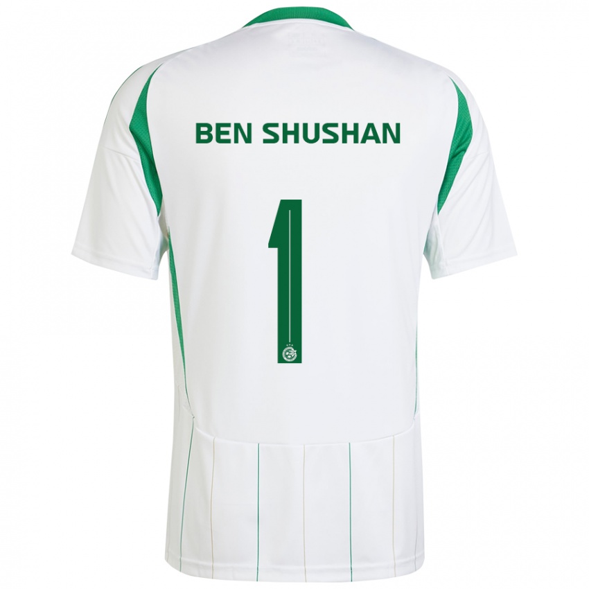 Enfant Maillot Ori Ben Shushan #1 Blanc Vert Tenues Extérieur 2024/25 T-Shirt Belgique