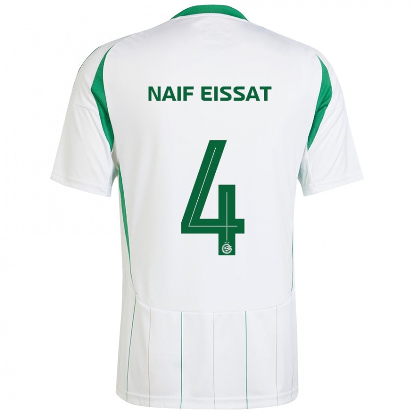 Kinderen Lisav Naif Eissat #4 Witgroen Uitshirt Uittenue 2024/25 T-Shirt België