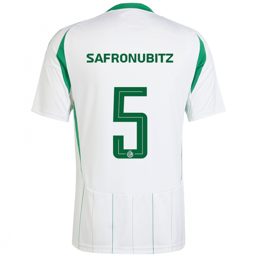 Kinderen Dan Safronubitz #5 Witgroen Uitshirt Uittenue 2024/25 T-Shirt België