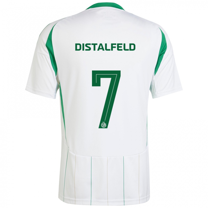 Enfant Maillot Yanai Distalfeld #7 Blanc Vert Tenues Extérieur 2024/25 T-Shirt Belgique