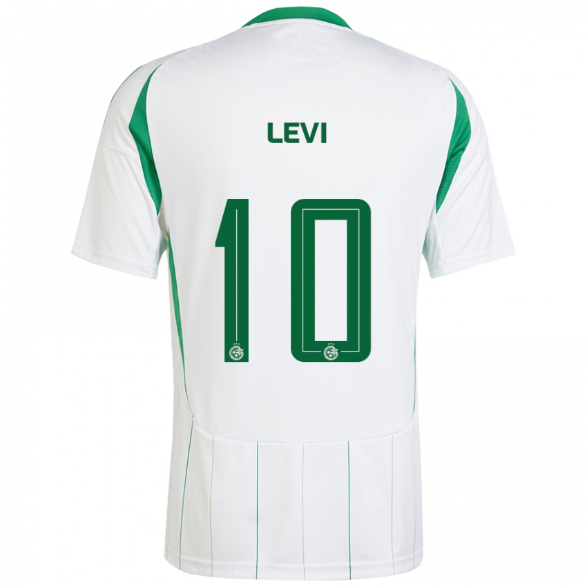 Enfant Maillot Yarin Levi #10 Blanc Vert Tenues Extérieur 2024/25 T-Shirt Belgique