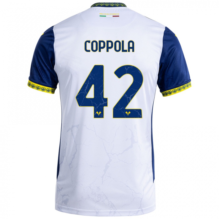 Kinderen Diego Coppola #42 Witblauw Uitshirt Uittenue 2024/25 T-Shirt België