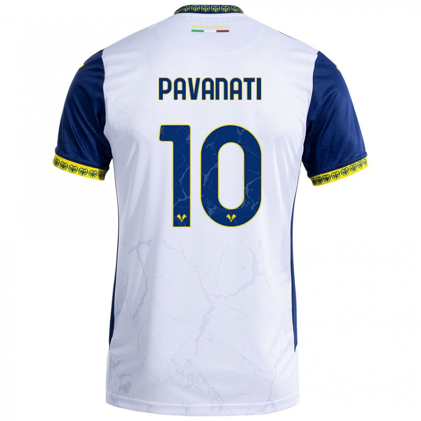 Kinderen Alessandro Pavanati #10 Witblauw Uitshirt Uittenue 2024/25 T-Shirt België