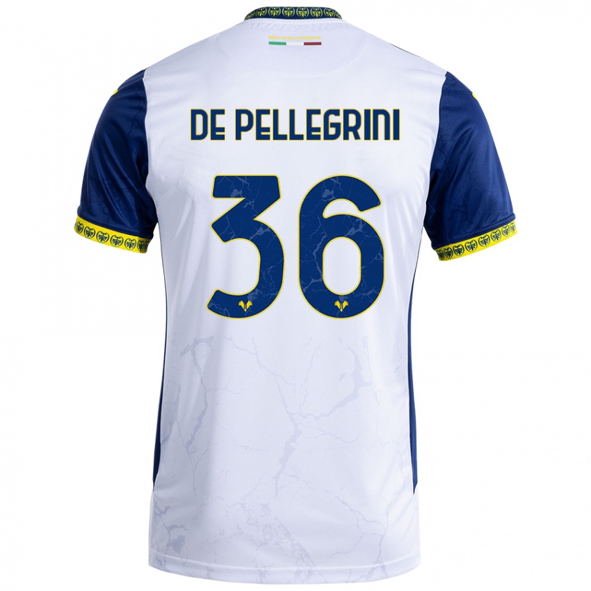 Enfant Maillot Erika De Pellegrini #36 Blanc Bleu Tenues Extérieur 2024/25 T-Shirt Belgique