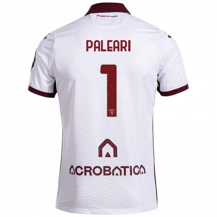 Enfant Maillot Alberto Paleari #1 Blanc Marron Tenues Extérieur 2024/25 T-Shirt Belgique