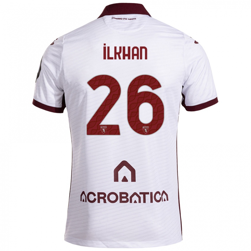 Enfant Maillot Emirhan İlkhan #26 Blanc Marron Tenues Extérieur 2024/25 T-Shirt Belgique