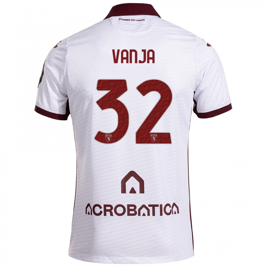 Enfant Maillot Vanja Milinković-Savić #32 Blanc Marron Tenues Extérieur 2024/25 T-Shirt Belgique