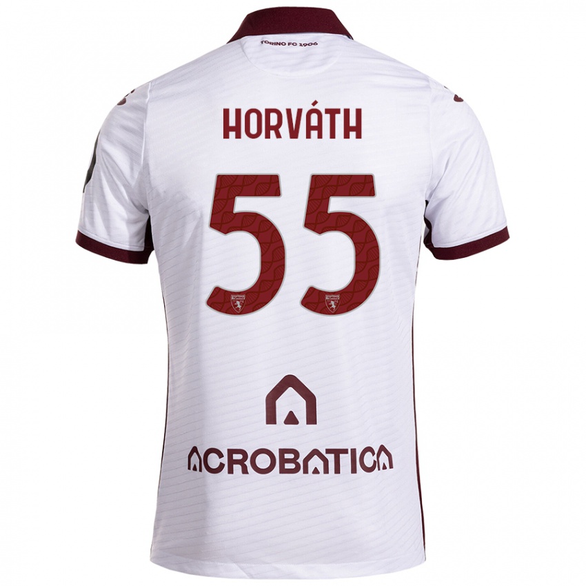 Enfant Maillot Krisztofer Horváth #55 Blanc Marron Tenues Extérieur 2024/25 T-Shirt Belgique