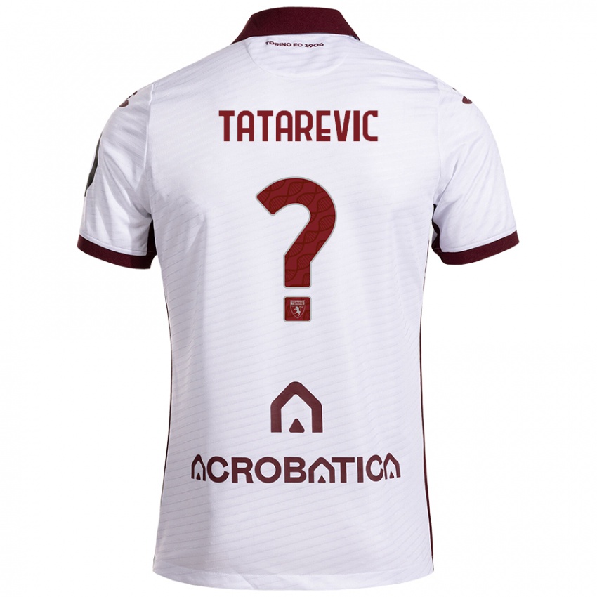 Enfant Maillot Dino Tatarevic #0 Blanc Marron Tenues Extérieur 2024/25 T-Shirt Belgique