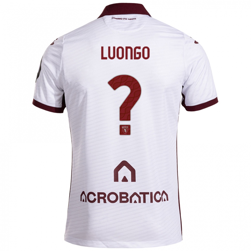 Enfant Maillot Andrea Luongo #0 Blanc Marron Tenues Extérieur 2024/25 T-Shirt Belgique