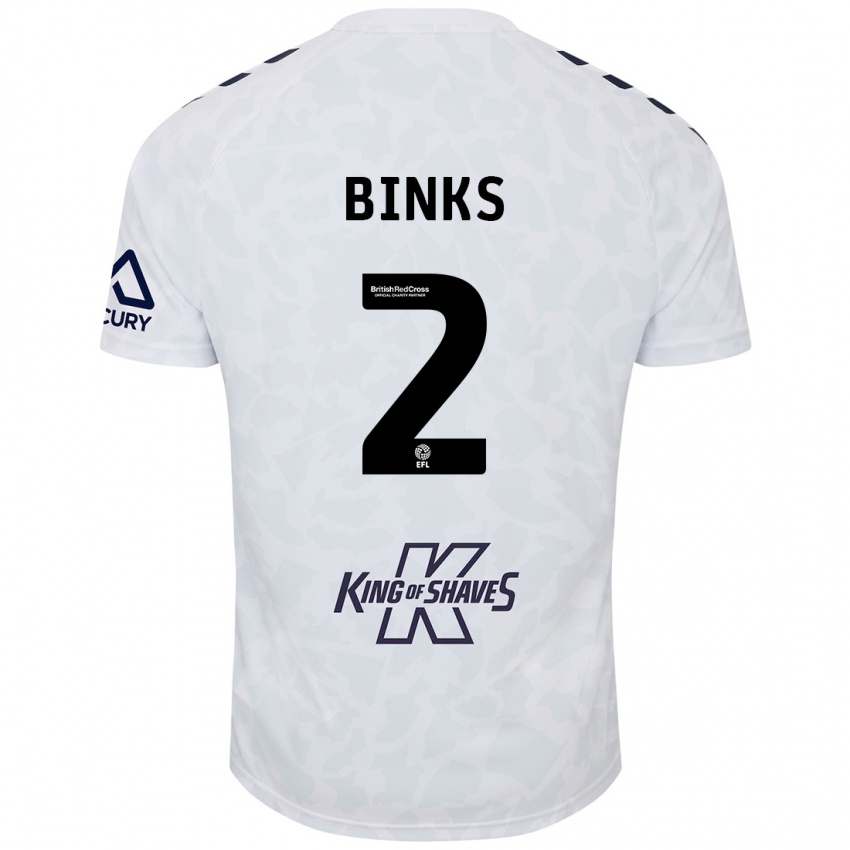 Kinderen Luis Binks #2 Wit Uitshirt Uittenue 2024/25 T-Shirt België