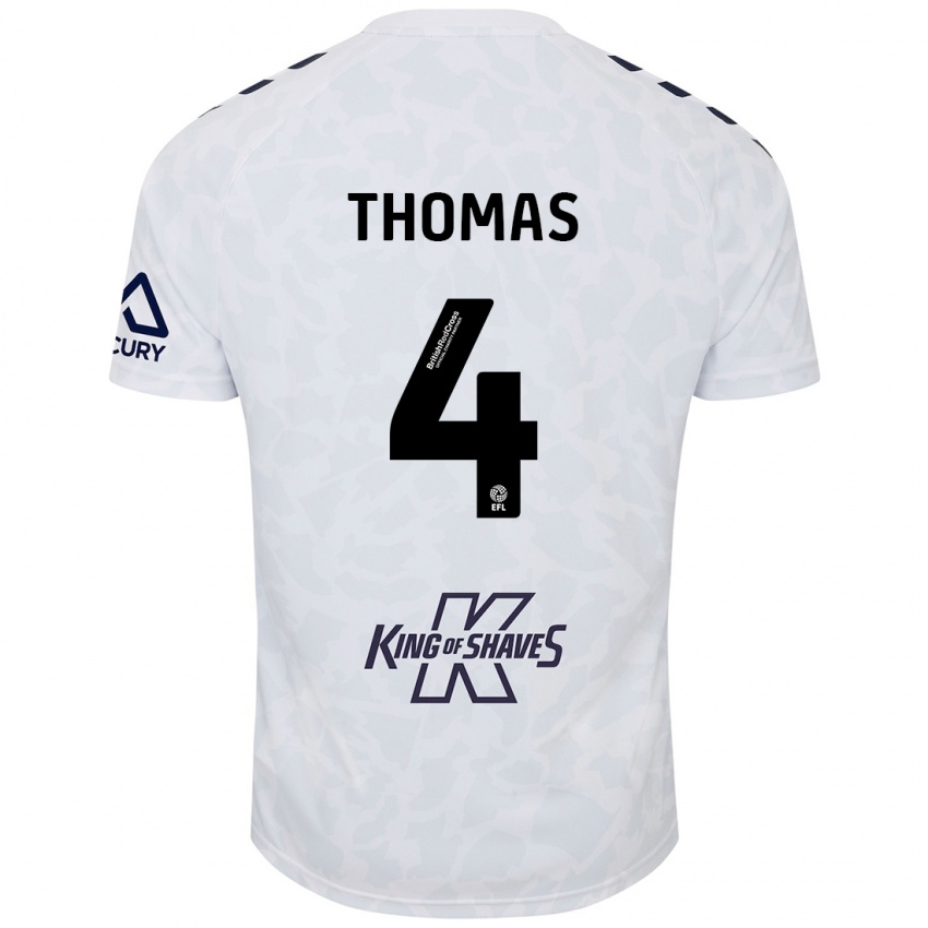 Kinderen Bobby Thomas #4 Wit Uitshirt Uittenue 2024/25 T-Shirt België